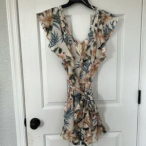 Umgee one piece romper with tie at waist